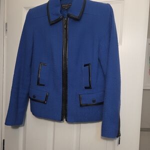 Jones New York Collection Blue Textured Jacket – Size 4